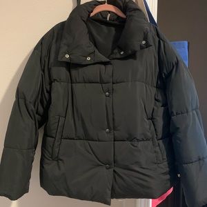 Free People Weekender Black Puffer Jacket
